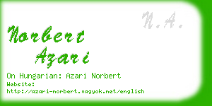 norbert azari business card